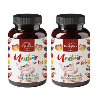 2er Sparset: Unibär für Kids - Multivitamin - Fruchtgummis - 2 x 60 Gummis - von Unimedica