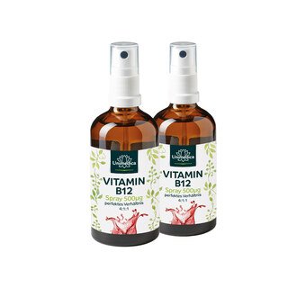 2er-Sparset: Vitamin B12 - Mundspray 500 µg - 2x 30 ml - von Unimedica
