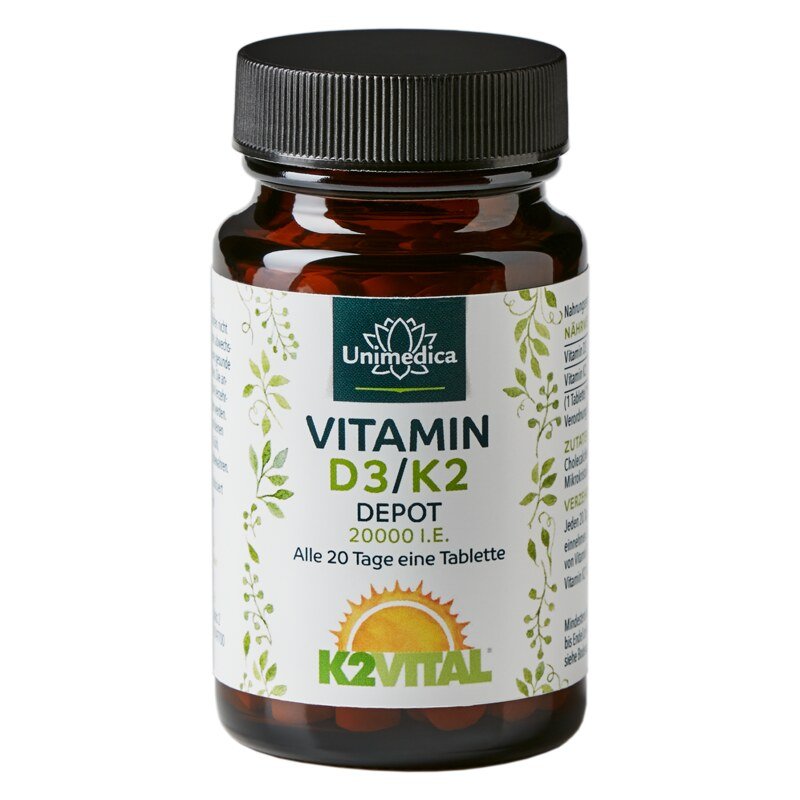 Vitamin D3 K2 Depot 180 Tablets From Unimedica