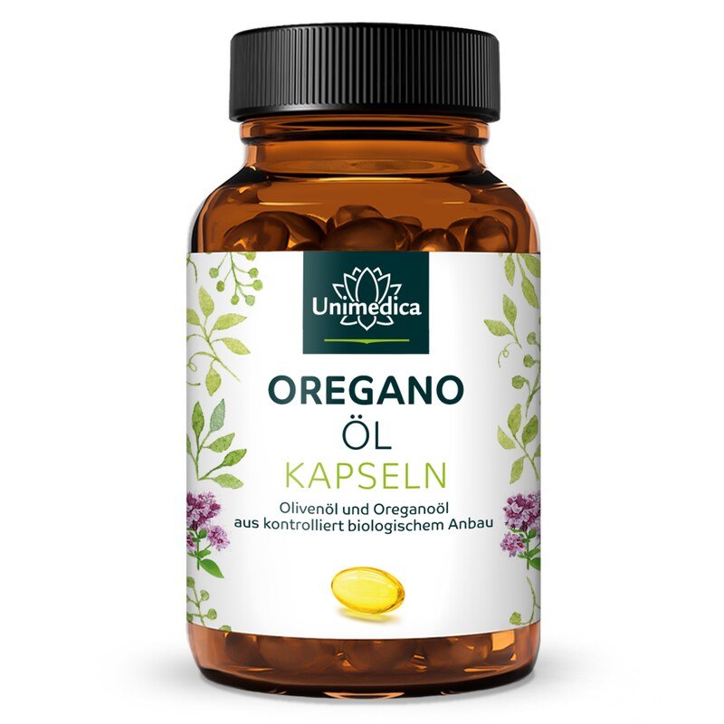Oregano Öl - 135 mg pro Tagesdosis (1 Kapsel) - 60 Softgelkapseln - von Unimedica