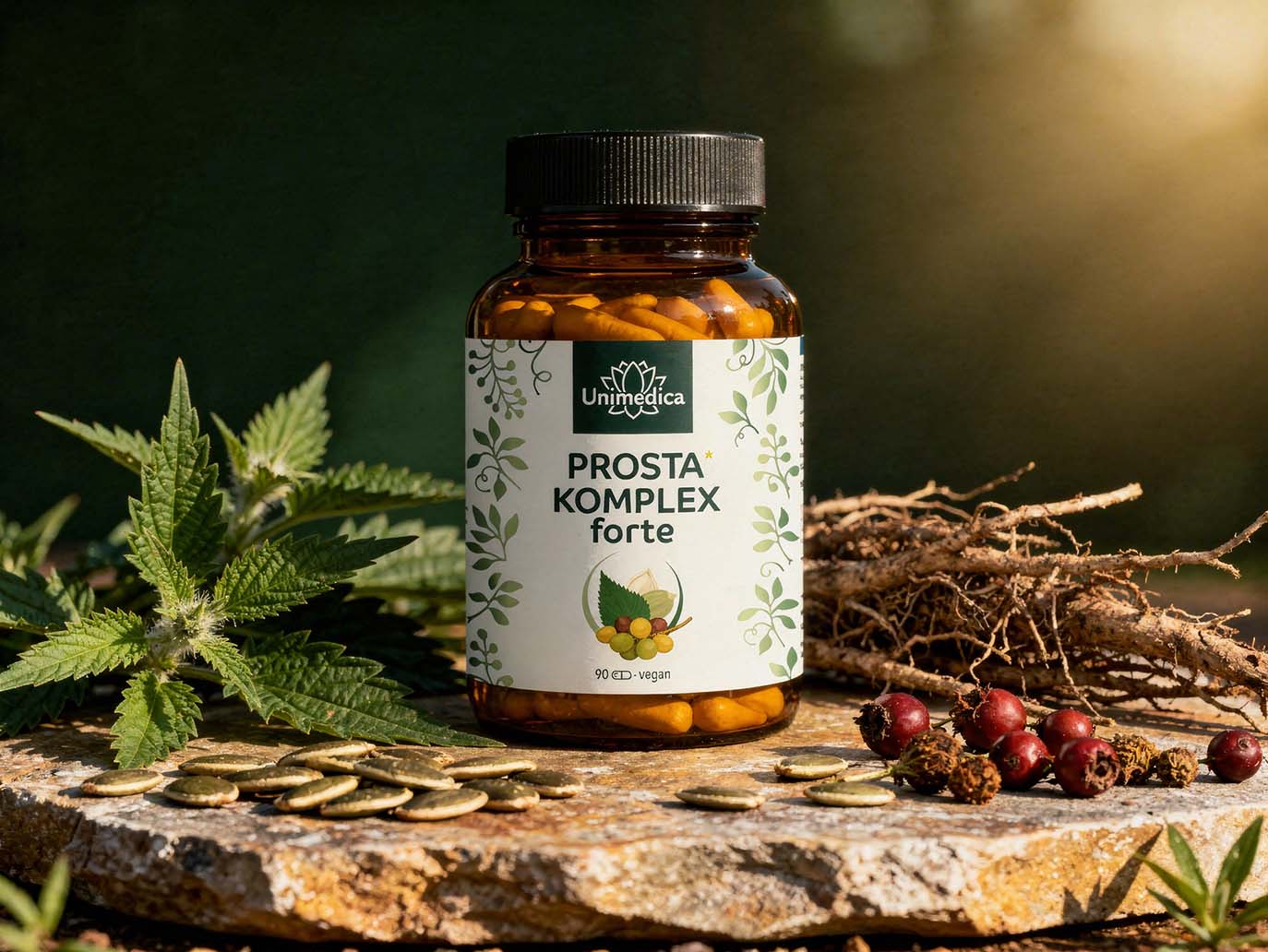 Prosta* Complex forte  with pumpkin seed extract, saw palmetto extract and nettle root  90 capsules  from Unimedica