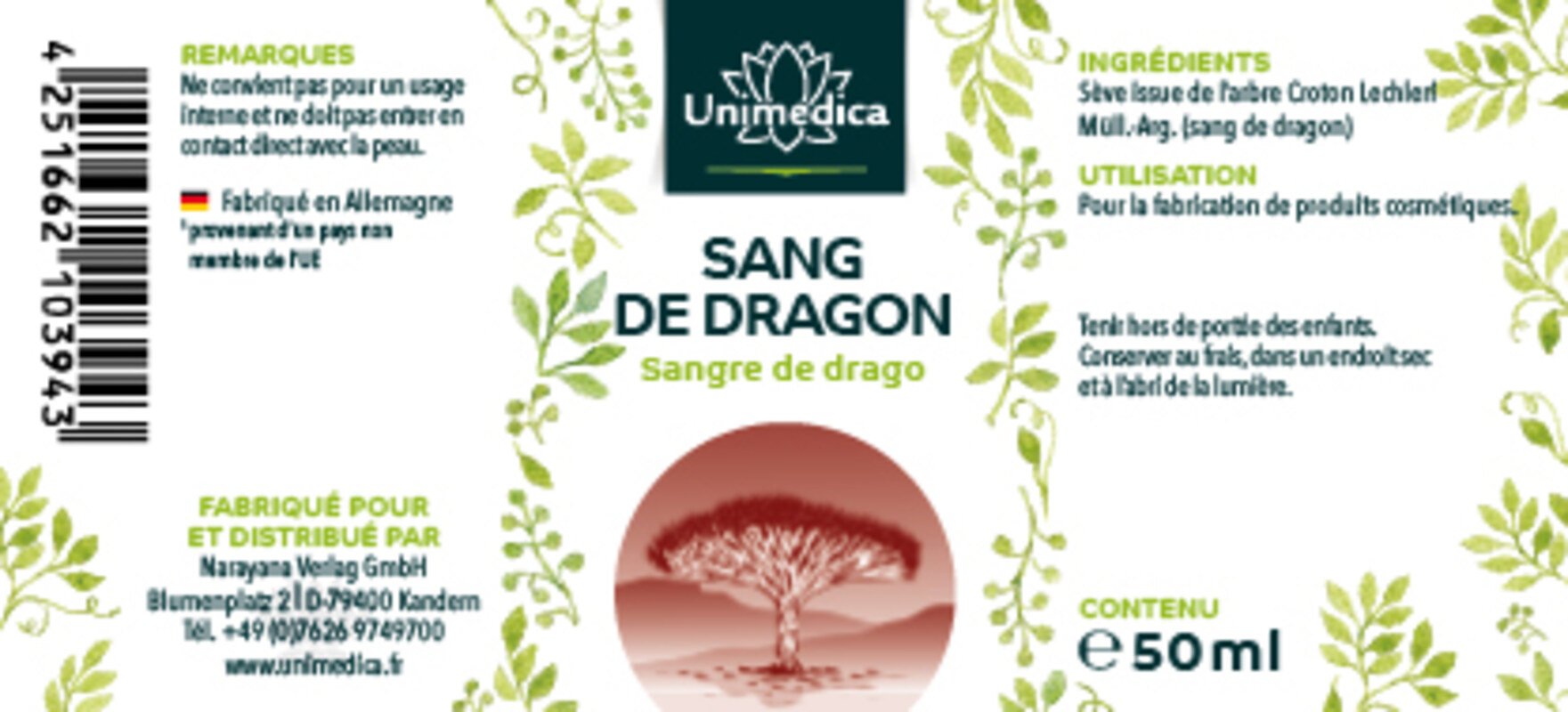 Drachenblut "Sangre de Drago" - 50 ml - von Unimedica