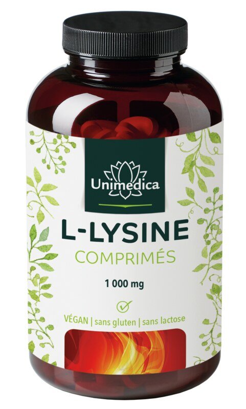 L-Lysin HCl - 2.000 mg pro Tagesdosis (2 Tabletten) - 360 Tabletten - von Unimedica