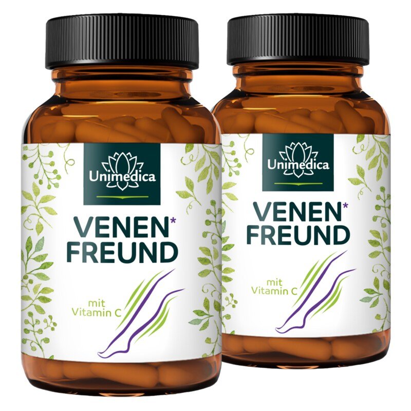 2er-Sparset: Venenfreund* - Komplex mit Vitamin C und Rutin - 2 x 120 Kapseln - von Unimedica