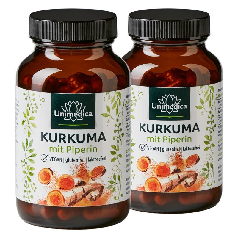 Set of 2: Turmeric with piperine  90 capsules  from Unimedica