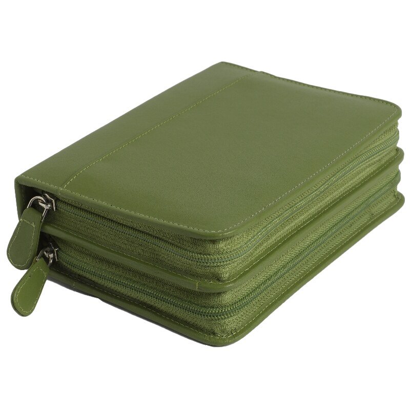 120 - Remedy case in high-quality cowhide - green