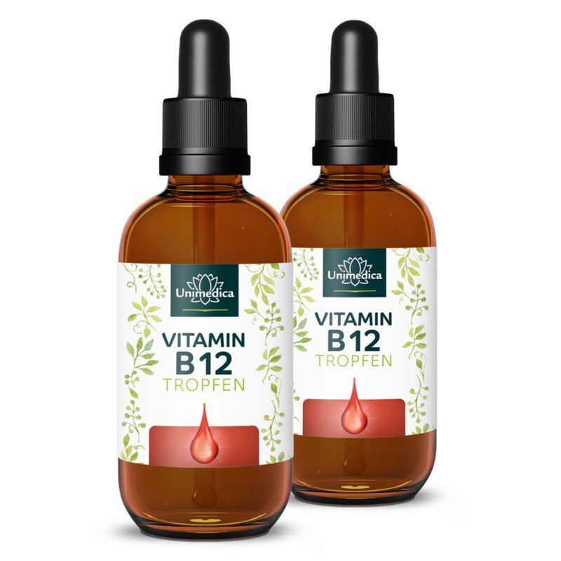Set: Vitamin B12 drops - 2 x 50 ml - by Unimedica