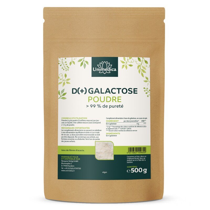 D (+) Galactose Pulver - vegan - 500 g - von Unimedica