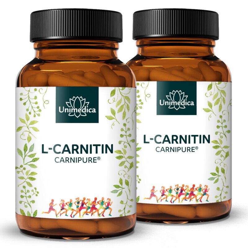 Set: L-Carnitine (Carnipure®) capsules - 2000 mg per daily dose - 2 x 120 capsules - from Unimedica