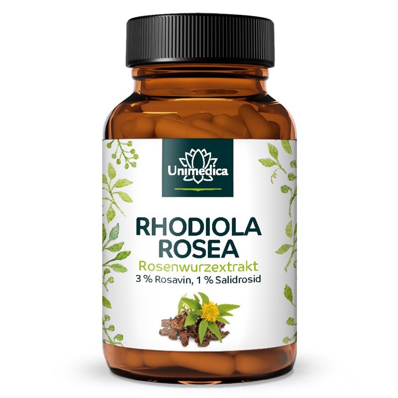 Rhodiola Rosea  Rose Root Extract - 200 mg per daily dose (1 capsule) - 90 capsules - from Unimedica