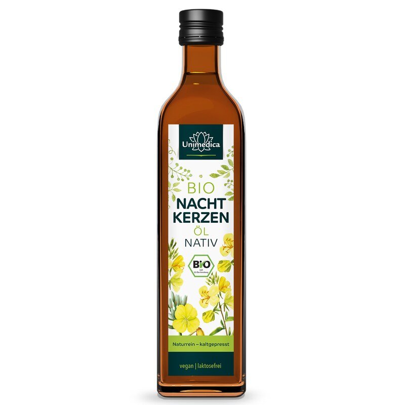 Bio Nachtkerzenöl nativ - naturrein - kaltgepresst - 250 ml - von Unimedica