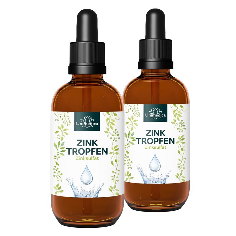 2er-Sparset: Zink Tropfen aus Zinksulfat - 2 x 100 ml - von Unimedica