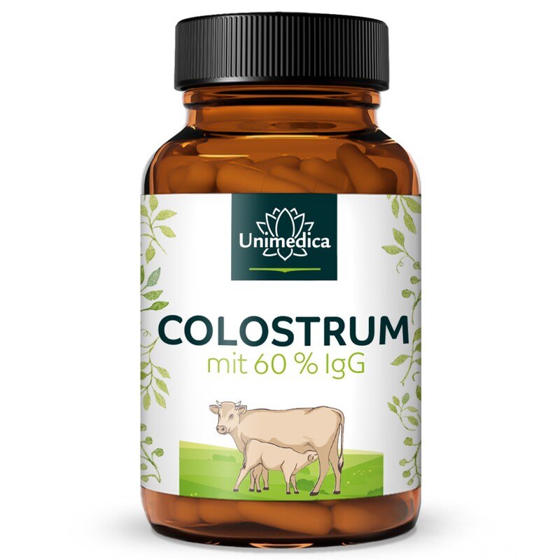 Colostrum - with 60% IgG - 600 mg per daily dose (2 capsules) - 60 capsules - by Unimedica