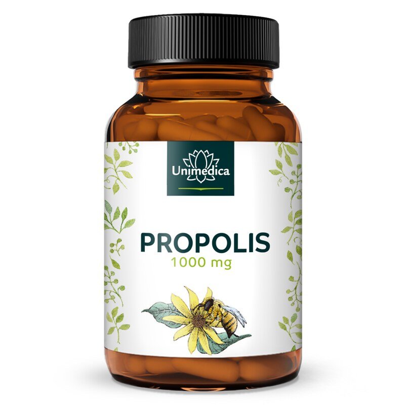 Propolis Capsules - 1,000 mg propolis extract per daily dose (2 capsules) - 60 capsules - from Unimedica
