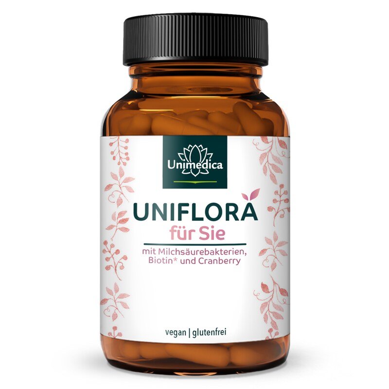 UNIFLORA für Sie - mit Biotin und Milchsäurebakterien - 60 Kapseln  von Unimedica
