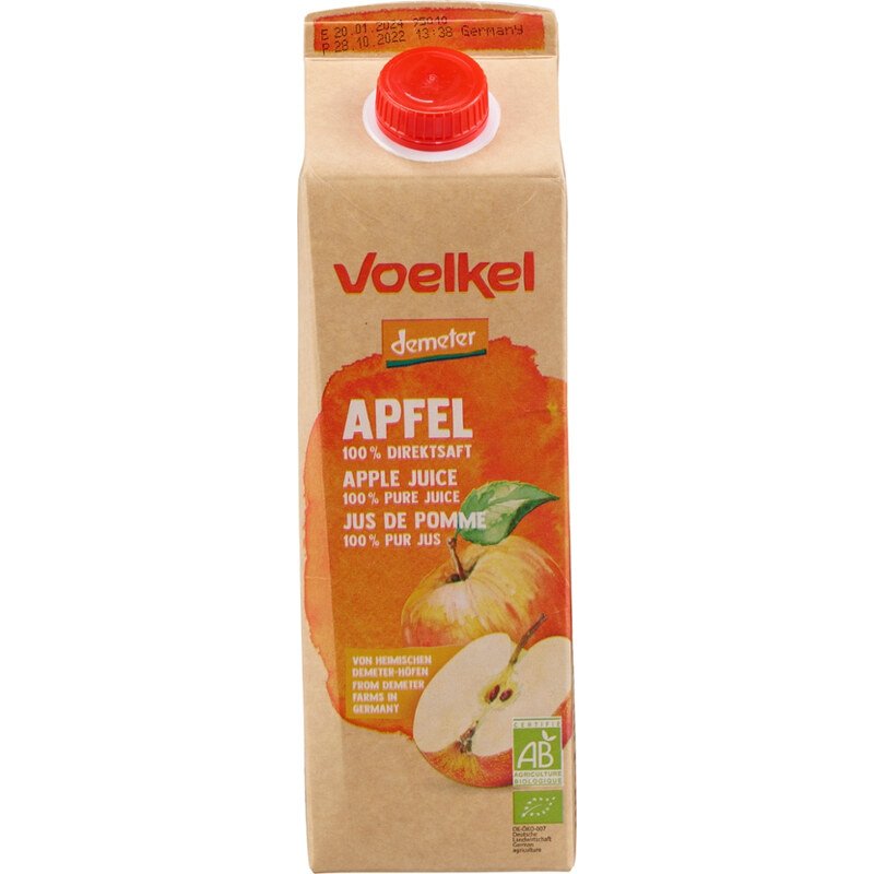 Heimischer Apfelsaft - naturtrüb - bio - Voelkel - 1 Liter