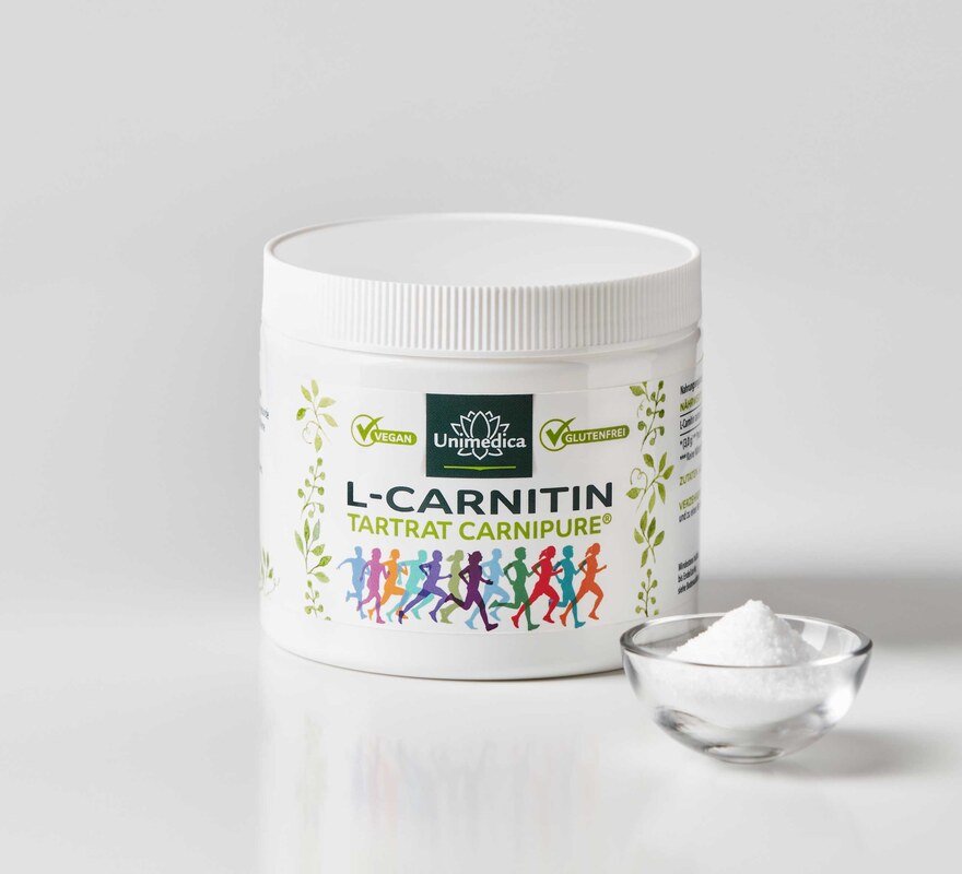 L-Carnitin Tartrat Carnipure® Pulver - 2000 mg pro Tagesdosis (1 Messlöffel) - 250 g - von Unimedica