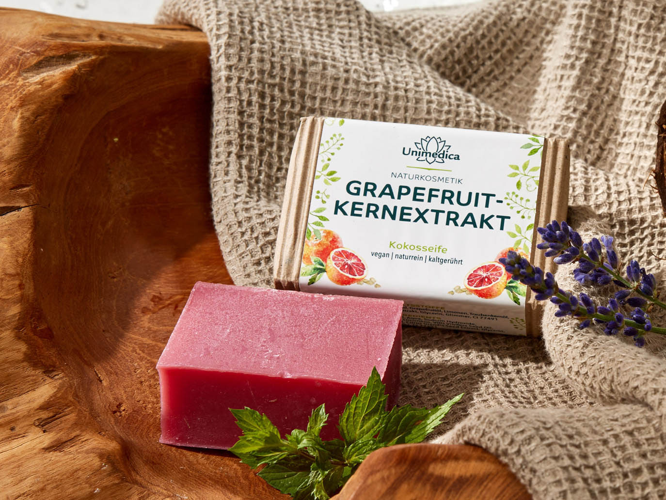 Grapefruit Seed Soap  Grapefruit seed extract coconut soap  all natural and cold-stirred - 100 g - from Unimedica