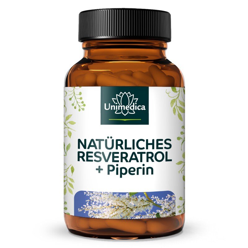 Resveratrol + Piperine - 150 mg - with 98% Trans-Resveratrol from Japanese Knotweed - 60 capsules - from Unimedica