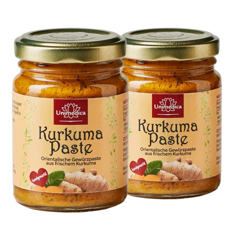 2er-Sparset: Kurkuma Paste - handgemacht  - 2 x 90 g - von Unimedica