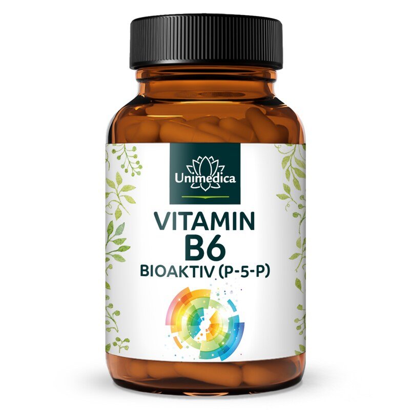 Vitamin B6 BIOACTIVE - pyridoxal-5-phosphate (P-5-P) - 25 mg per daily dose (1 capsule)  high dose - 120 capsules - from Unimedica