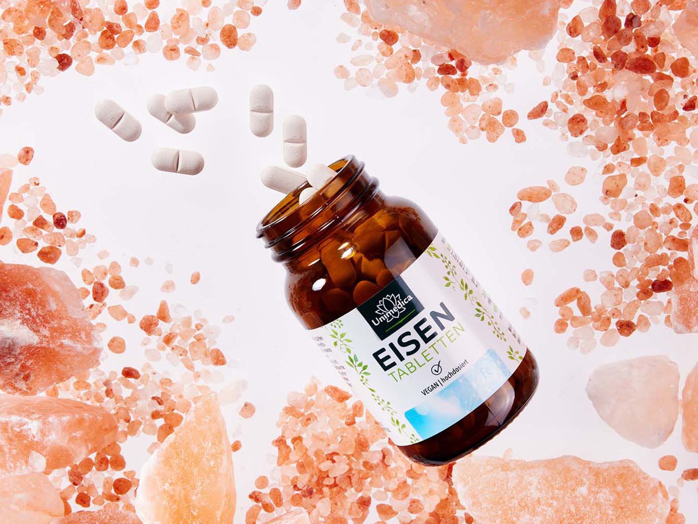 Iron tablets - iron bisglycinate - with natural vitamin C - 120 tablets - by Unimedica