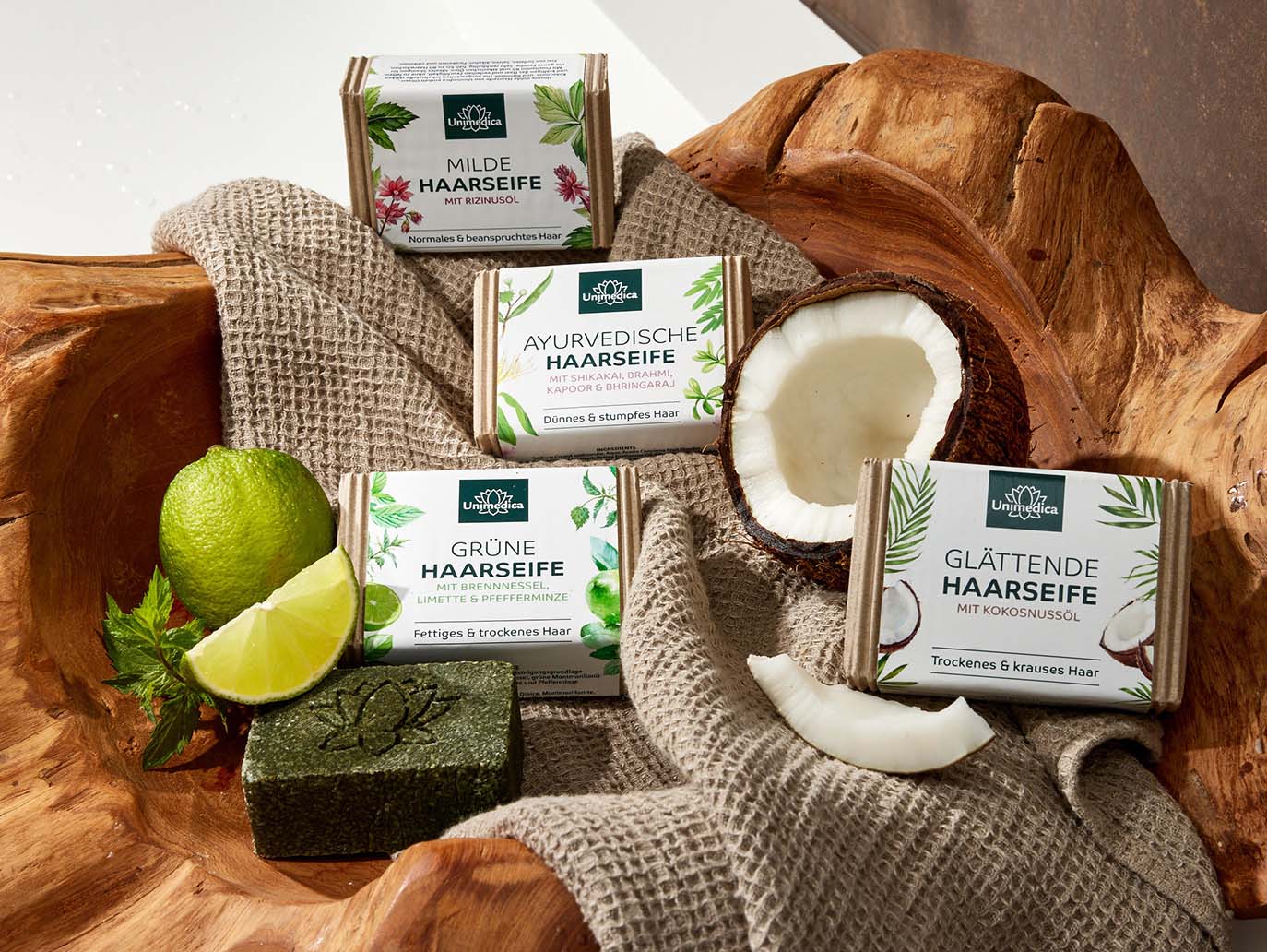 Ayurvedic Shampoo  with 4 traditional Ayurveda healing plants - for thin & coarse hair - 100 g - from Unimedica