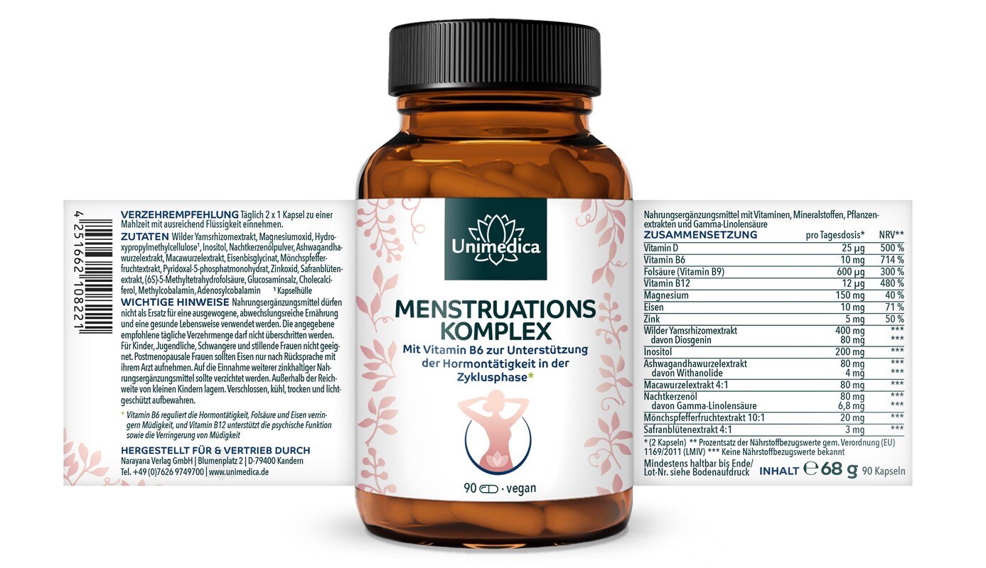 Set: Menstruation Complex - 2 x 90 capsules - by Unimedica