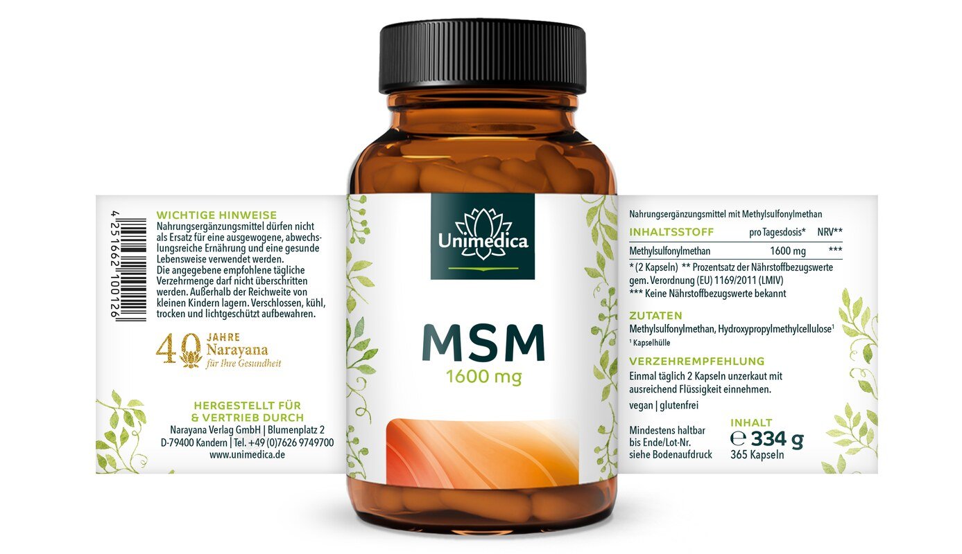 Spar Set - OPC forte - 800 mg Traubenkernextrakt pro Tagesdosis - 180 Kapseln UND MSM - 800 mg hochdosiert - 365 Kapseln - von Unimedica