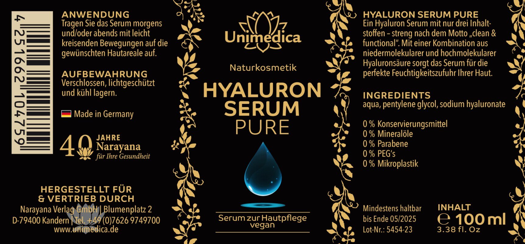 Hyaluron Serum Pure - High-Dose - 100 ml - from Unimedica