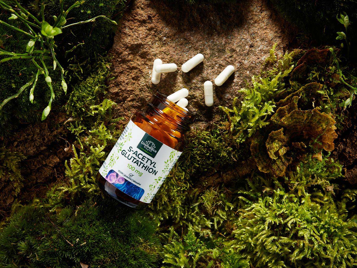 S-acetyl glutathione  stable form of glutathione  100 mg per daily dose (1 capsule)  60 capsules  by Unimedica