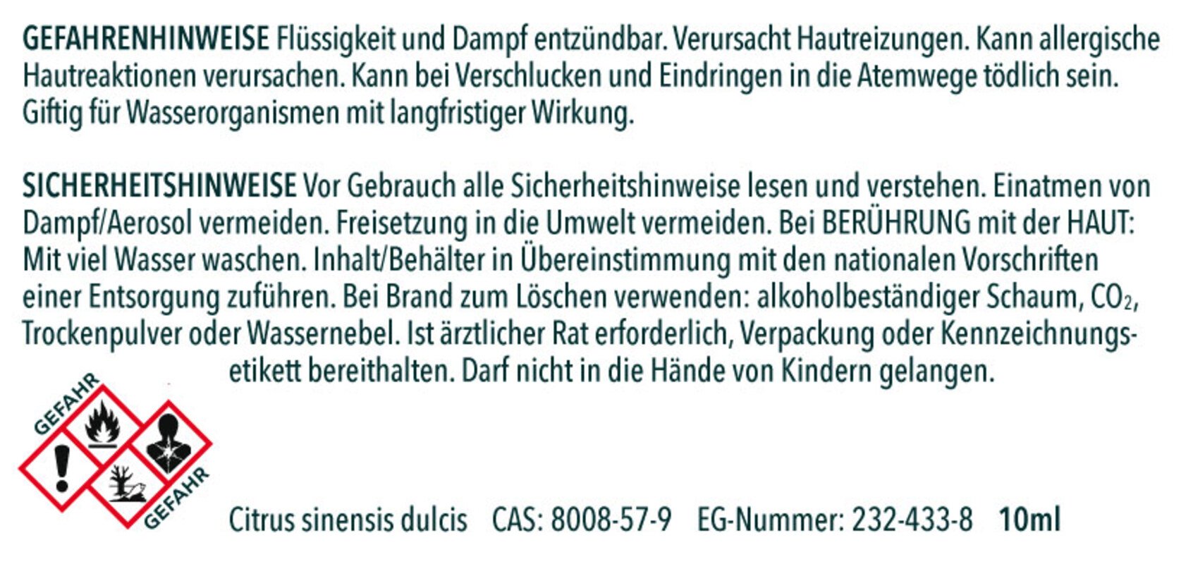 Bio Orangenöl - süß - natürliches ätherisches Öl - 10 ml - von Unimedica