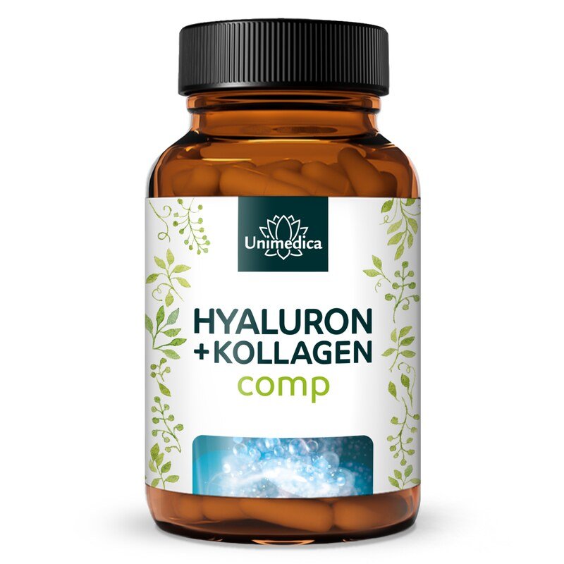 Hyaluronan + Collagen Complex - with silicon from bamboo, vitamins and minerals - 180 capsules - from Unimedica