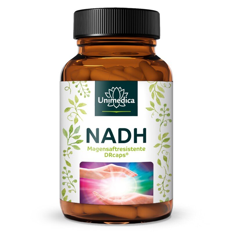 NADH - 50 mg pro Tagesdosis (1 Kapsel) - 60 magensaftresistente Kapseln - von Unimedica