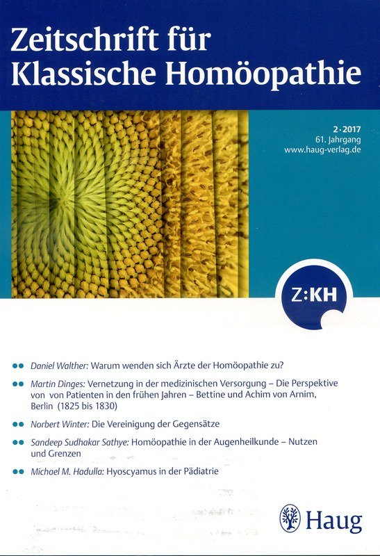Zeitschrift für Klassische Homöopathie 2017/2