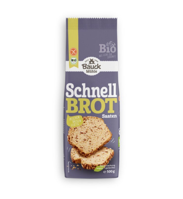 Schnellbrot mit Saaten Bio - Bauckhof - 500 g