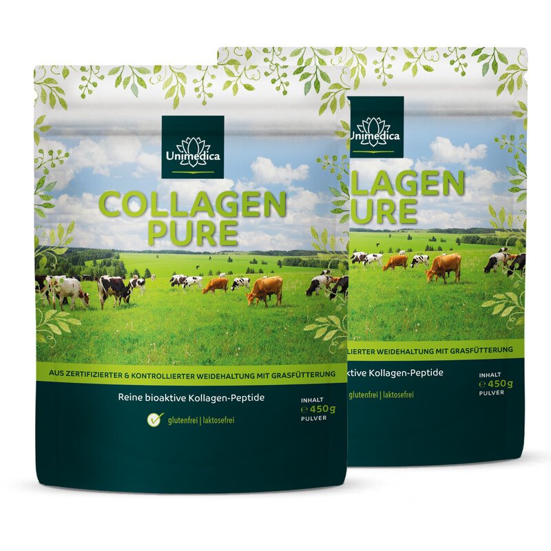 Collagen Pure  Collagen Protein - from LIAF-certified pasture and grass feeding - 450 g powder - from Unimedica