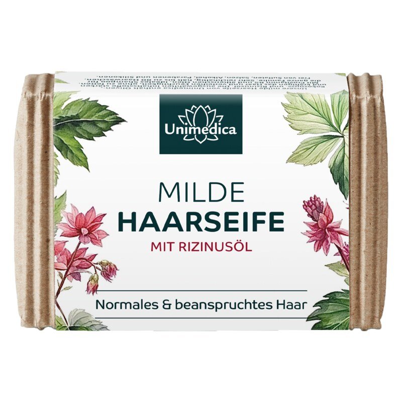 Set: Shampoo Soaps - ayurvedic, castor oil, coconut oil, green - 4 x 100 g - by Unimedica