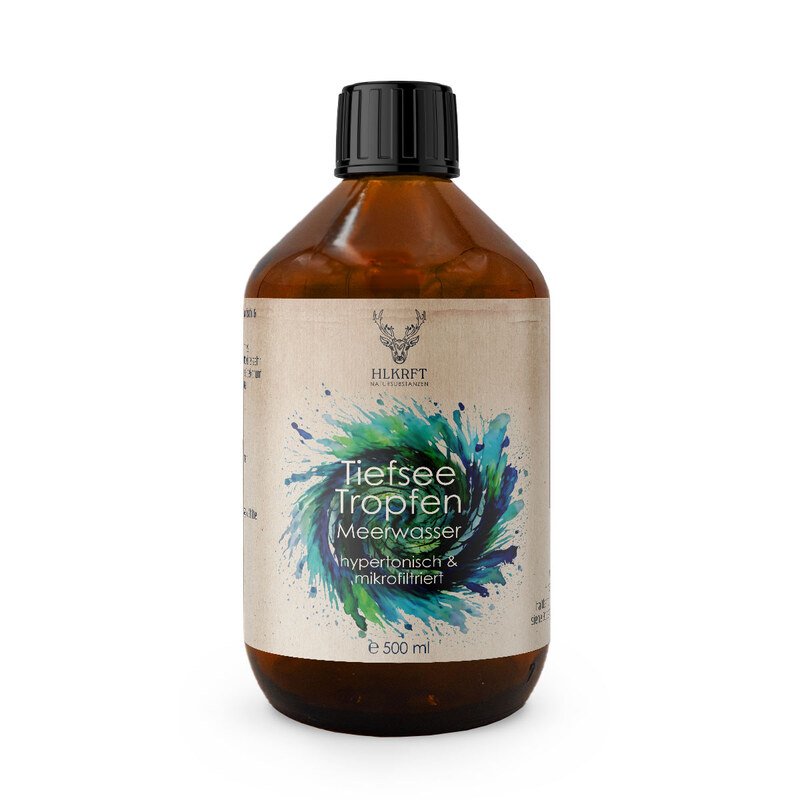 Hypertonisches Meerwasser - TiefseeTropfen - HLKRFT Lebenskraft Manufaktur - 500 ml