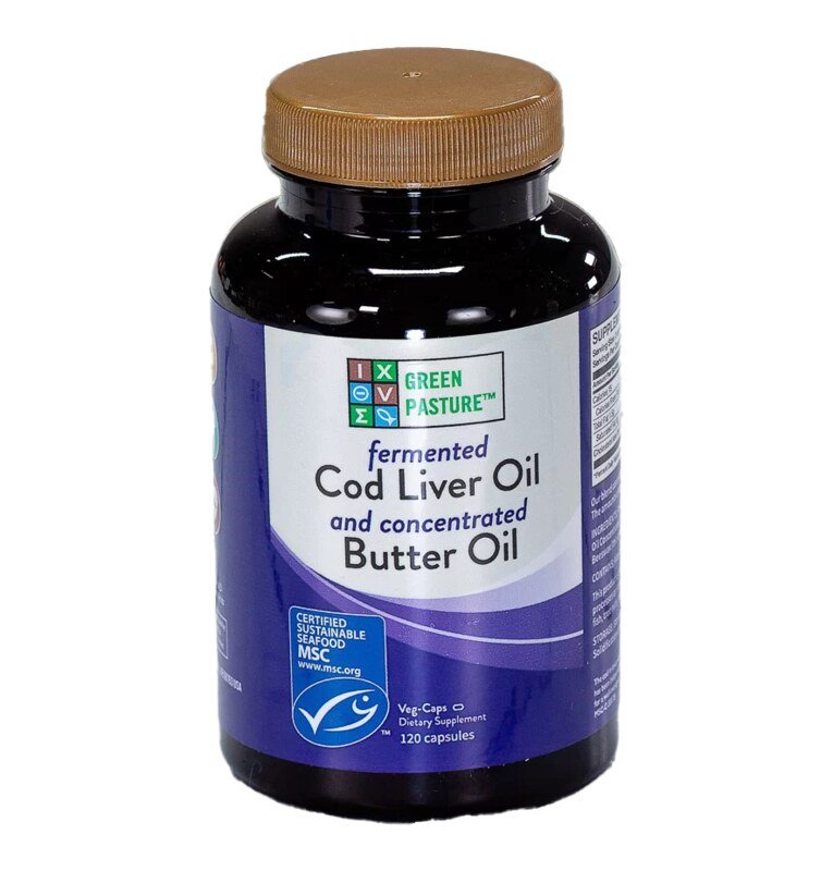 Blue Ice Royal - Fermentierter Lebertran mit Butteröl - Green Pasture - 120 Kapseln