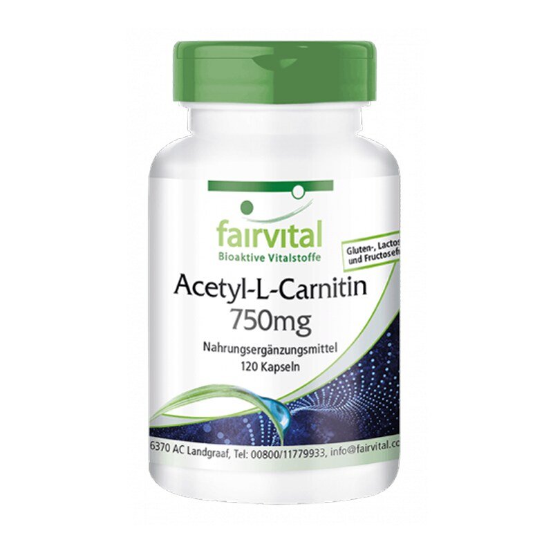 Acetyl-L-Carnitin 750mg - 120 Kapseln