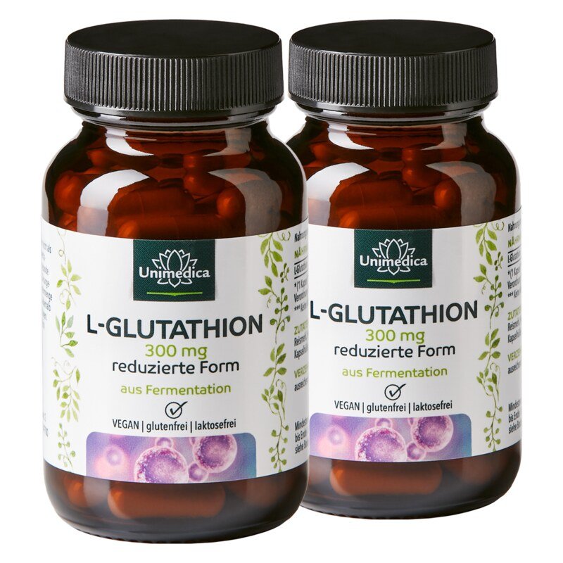 Set: L-glutathione reduced - 300 mg, High-dose - 2 x 60 capsules - from Unimedica