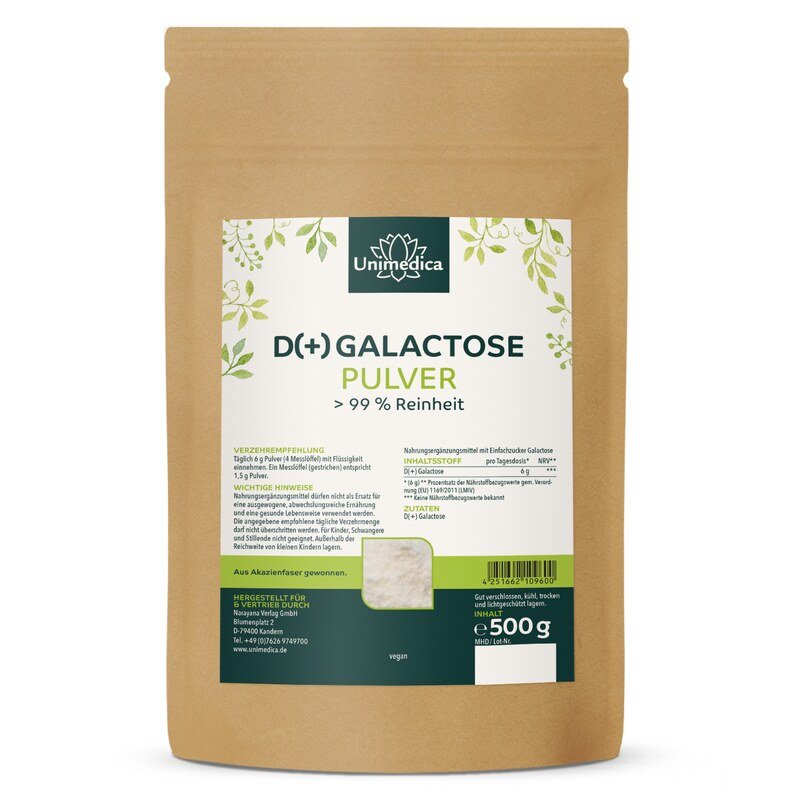 D (+) Galactose Pulver - vegan - 500 g - von Unimedica