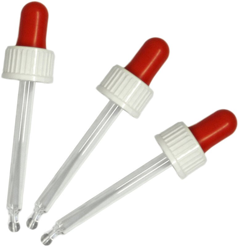 30 ml - Pipette, roter Sauger, weißer Verschluss, 500 Stück