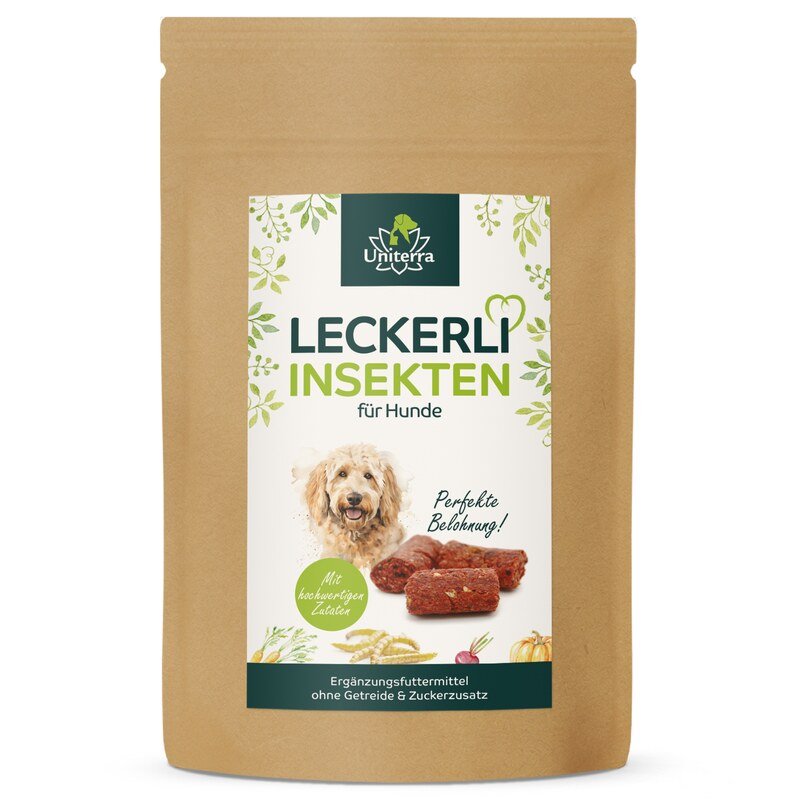 Insect Treats for Dogs  natural dog snacks with high-quality protein  supplementary animal food  150 g  from Uniterra