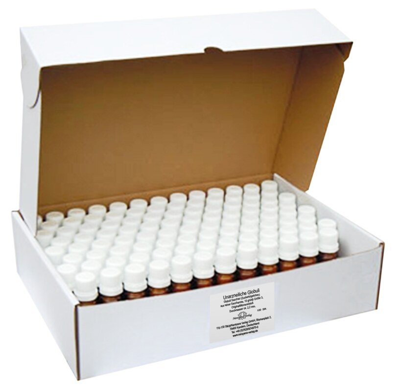 Vials with pouring spout  with 10 g unmedicated pellets size 3  100 pieces  from Unimedica