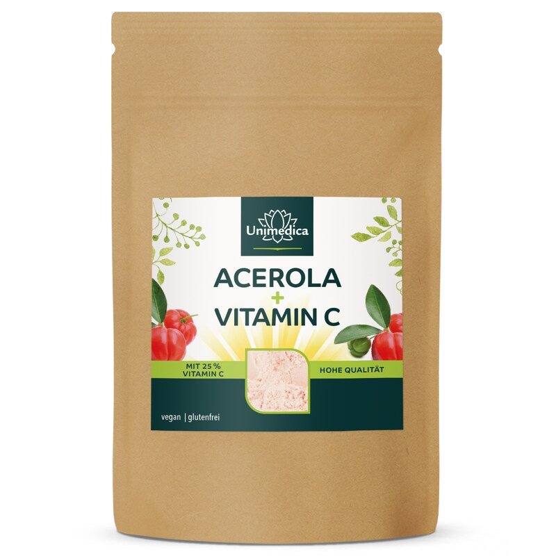 Natürliches Vitamin C Acerola Plus - 25 % Vitamin C - 200 g - von Unimedica
