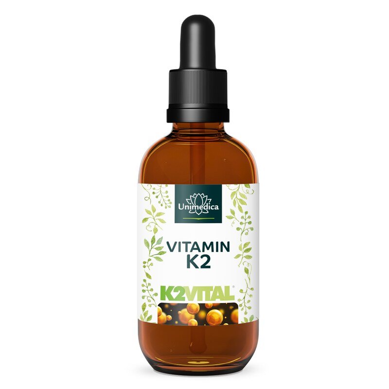 Vitamin K2 drops - 200 µg per daily dose - MK7 All-trans - high dose - 50 ml - from Unimedica