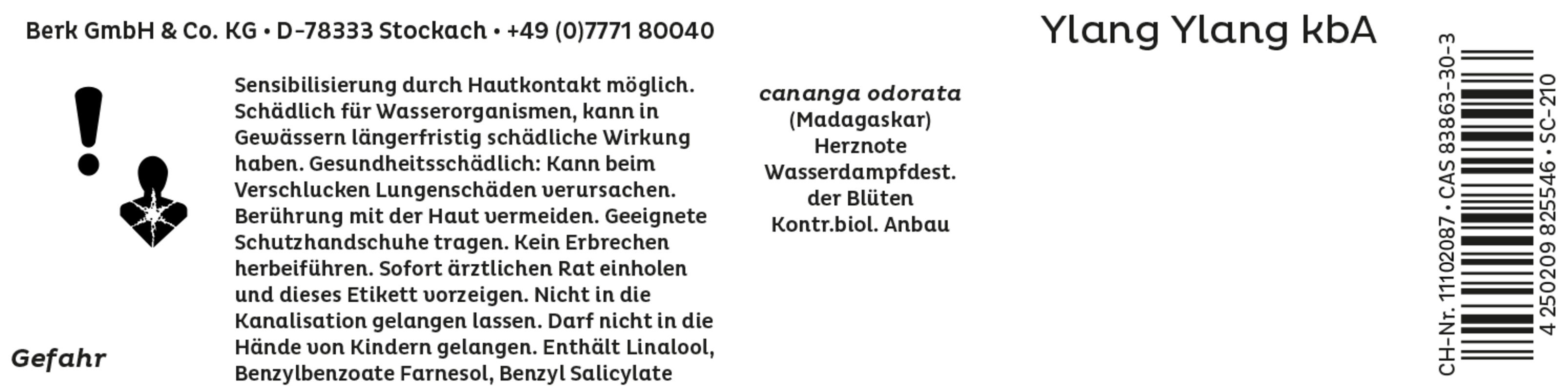 Ylang Ylang kba, 100% naturreines ätherisches Öl - Berk - 5 ml