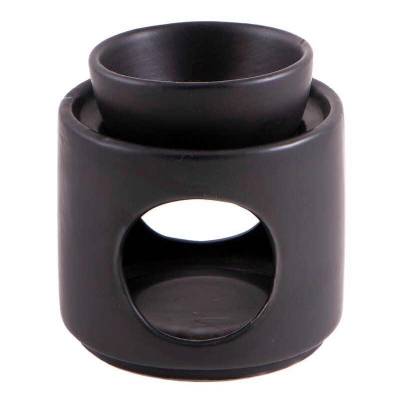 Aromalampe aus Keramik - schwarz - Berk